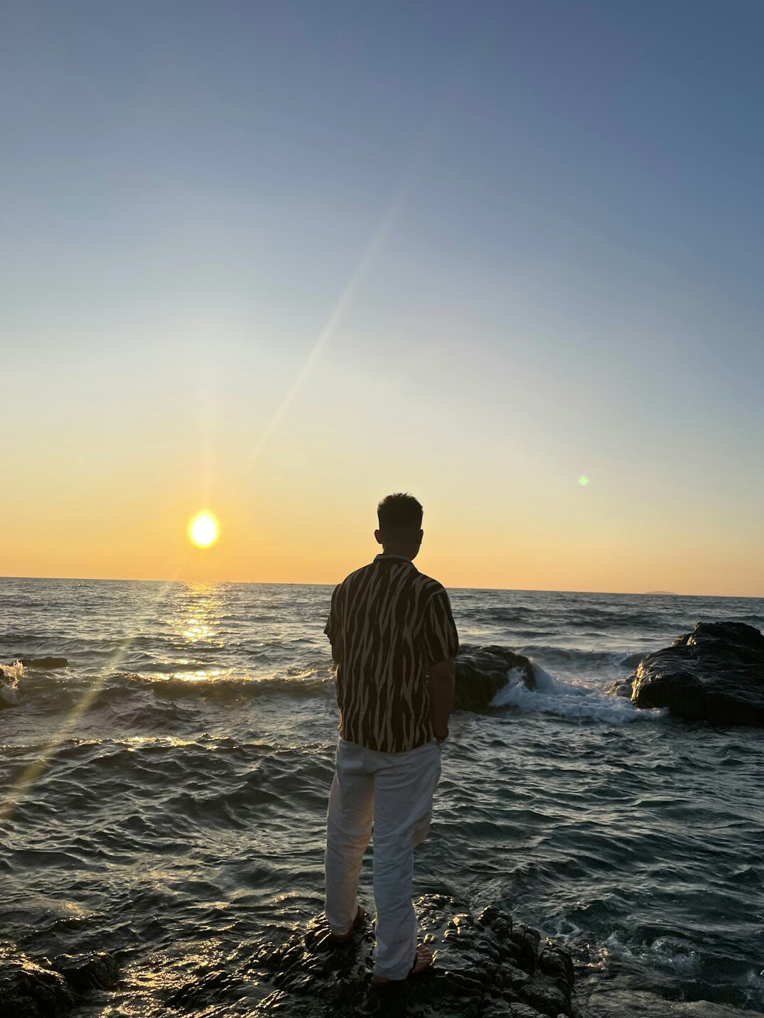 person looking at horizon